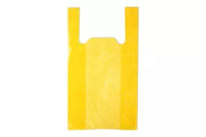 Пакет-майка 27×45 см для упаковки, жёлтые