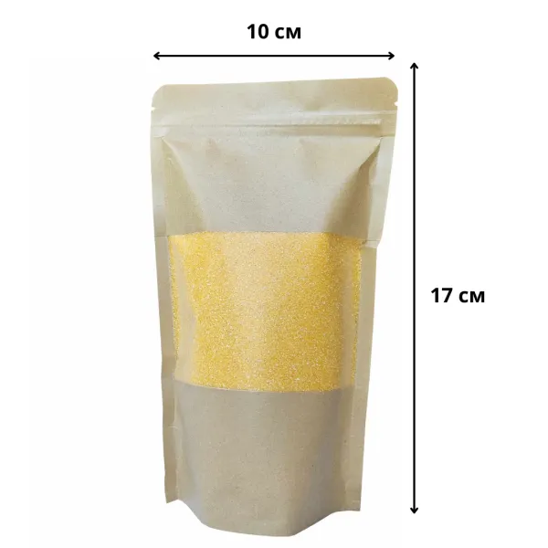 Pungi hartie zip-lock cu ferestruica 100x170 cu pliuri 30 mm