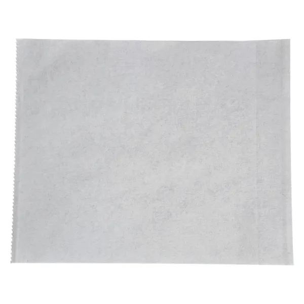 Бумажный пакет конверт 18x15 см, жиростойкий, белый