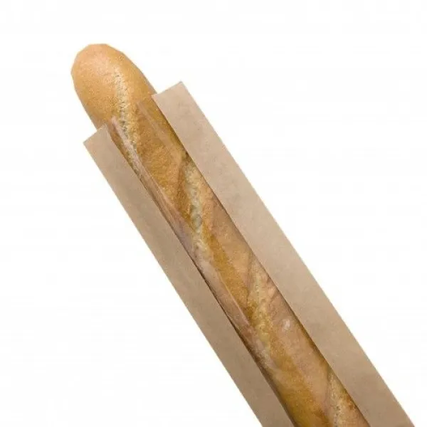 Бумажные пакеты с окошком, 10x40 см, для багета