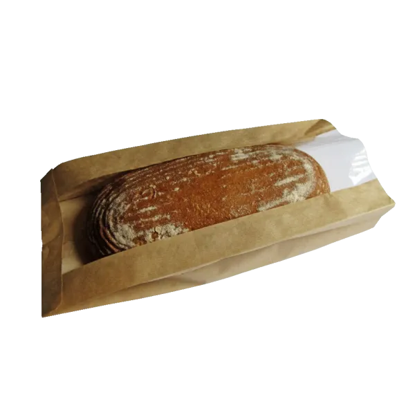 Бумажные пакеты с окошком, 16x27 см, для хлеба