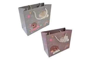 Бумажный подарочный пакет 18x10x23 см, детский, в ассортименте