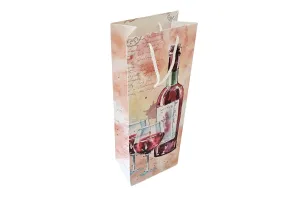 Pungă din hârtie pentru sticlă de vin „Acuarelă”