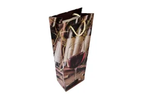 Бумажный пакет для бутылки вина "Бокал"