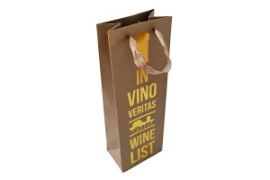 Pungă din hârtie pentru vin „In Vino Veritas”
