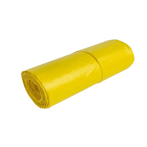 Мешки с ручками для мусора 40 л, жёлтые, премиум, 20 штук в рулоне