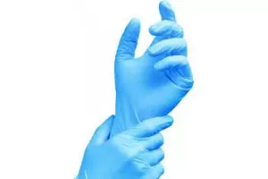 Нитриловые перчатки, синие, размер L