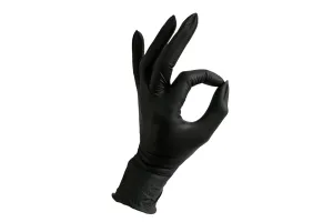 Перчатки нитриловые черные, размер L