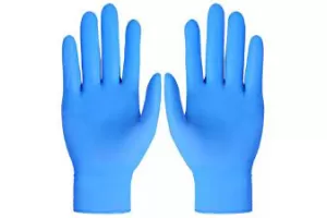Перчатки нитриловые, синие, размер S