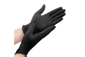 Перчатки нитриловые черные, размер M