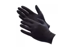 Нитриловые перчатки, чёрные, размер L