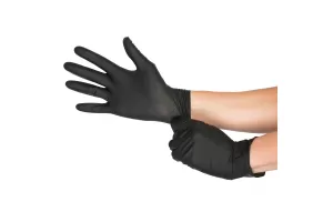 Нитриловые перчатки, чёрные, размер XL
