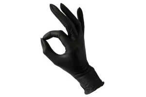 Перчатки нитриловые черные, размер XS