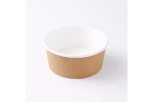 Bol carton kraft, 750 ml, int. alb