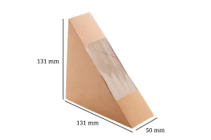 Крафтовая коробка для сэндвич, 50 мм
