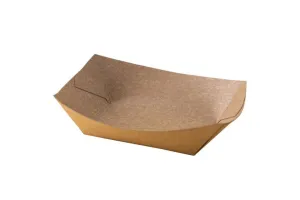 Тарелка крафтовая "лодочка", для фастфуда, 165x95x55 мм