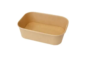 Прямоугольный крафтовый контейнер, 1000 мл, 170x120x75 мм