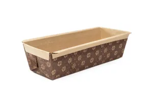 Forma pentru cozonac, cu flori aurii, 235x80x70 mm, 750 g