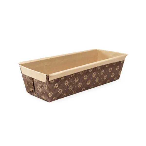 Бумажная форма для выпечки, с золотыми цветами, 225×70×65 мм, 400 г