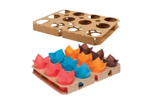 Картонный поддон с двумя сторонами для форм выпечки «Лалея», 20+12 ячеек