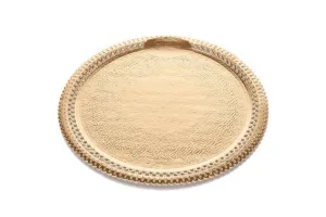 Круглая картонная подложка золотая, ажурная, 350 мм