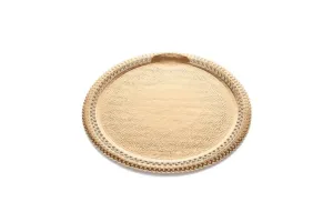 Круглая картонная подложка золотая, ажурная, 250 мм