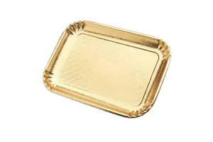 Прямоугольная картонная подложка золотая, 296×186×26 мм