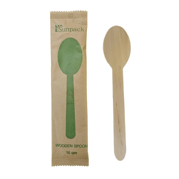 Деревянная ложка в индивидуальной упаковке