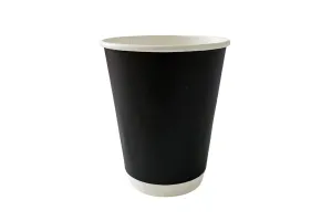 Pahar de hartie cu doua straturi, alb-negru, 420 ml (20 buc/set)