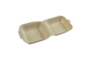 Бежевый квадратный контейнер 150×150×70 мм, HB-6