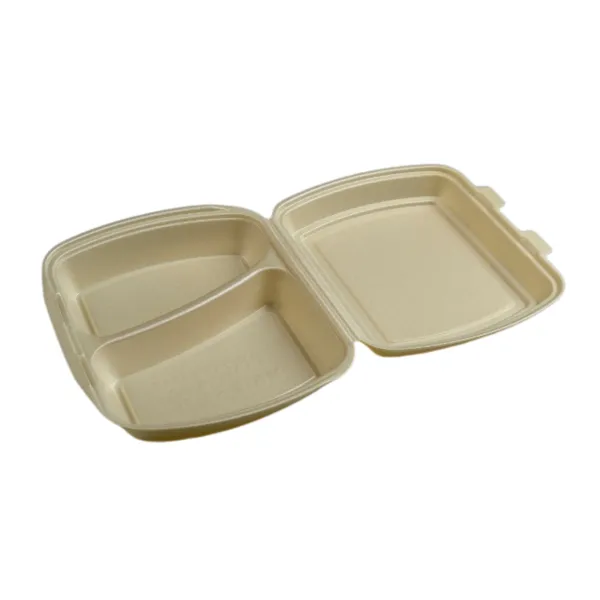 Бежевый контейнер с 2 отделениями, XPS, MB-2