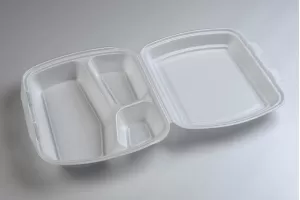 Container bej cu 3 compartimente, XPS, MB-3