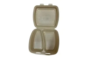 Бежевый контейнер с 2 отделениями, 240×205×70 мм, PMB-2