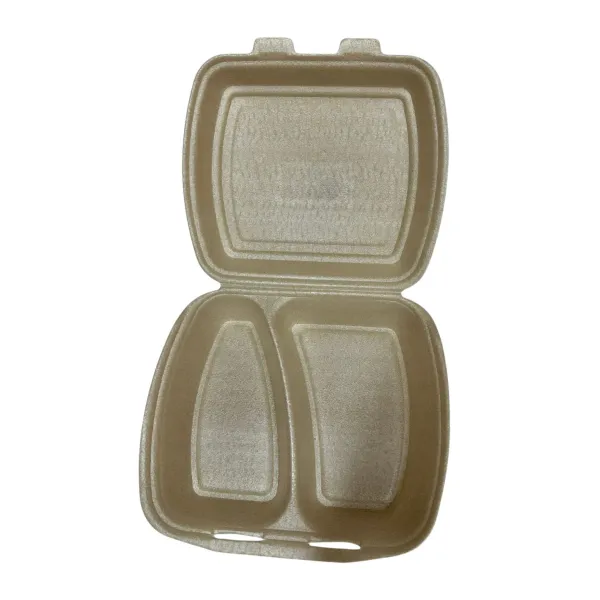 Бежевый контейнер с 2 отделениями, 240×205×70 мм, PMB-2