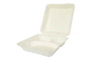 Одноразовый биоразлагаемый контейнер с 3 отделениями, 245×245×75 мм, WFMB 3