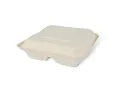 Одноразовый биоразлагаемый контейнер с 2 отделениями, 215×215×60 мм, WFMB 2