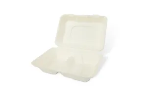 Одноразовый биоразлагаемый контейнер с 2 отделениями, 235×165×75 мм, WFHB 10-2