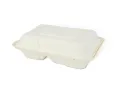 Одноразовый биоразлагаемый контейнер с 2 отделениями, 235×165×75 мм, WFHB 10-2
