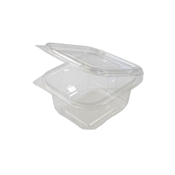 Прозрачный контейнер с прикреплённой крышкой, 375 мл