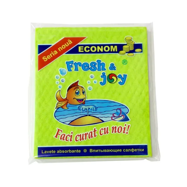Lavete absorbante econom, 16x18 cm, 3 buc., Fresh&Joy