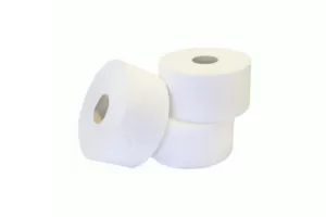 Туалетная бумага белая, из целлюлозы, 2 слоя, jumbo