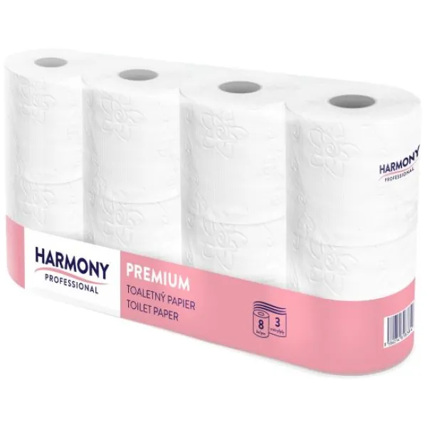 Hartie igienica Premium, celuloza, 2 straturi, 24 m, Harmony Prof