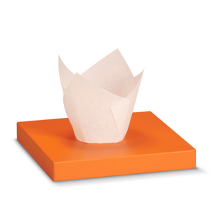 Forme din hartie pentru muffins (briose) tip Lalea, 150x50 mm, pentru copt, albe