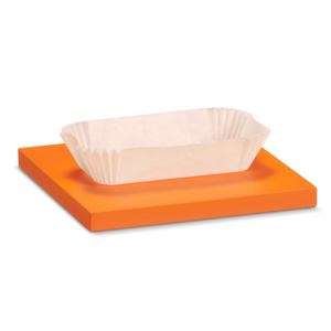 Forme albe dreptunghiulare din hartie, 87x30x25 mm, pentru copt