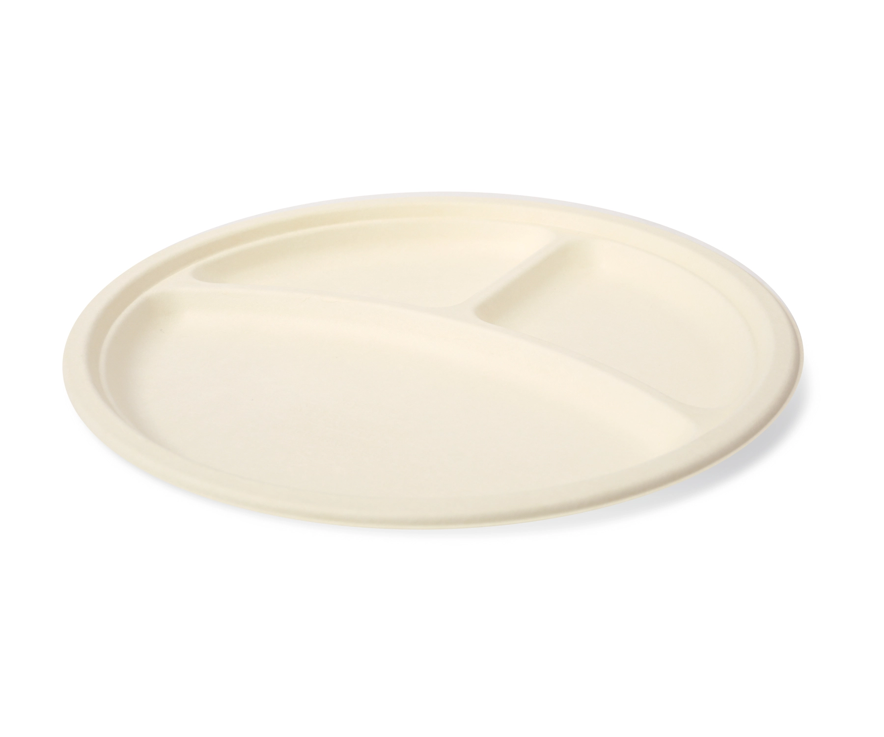 Farfurie biodegradabila, 260 mm, cu 3 compartimente, WFRP 26-3