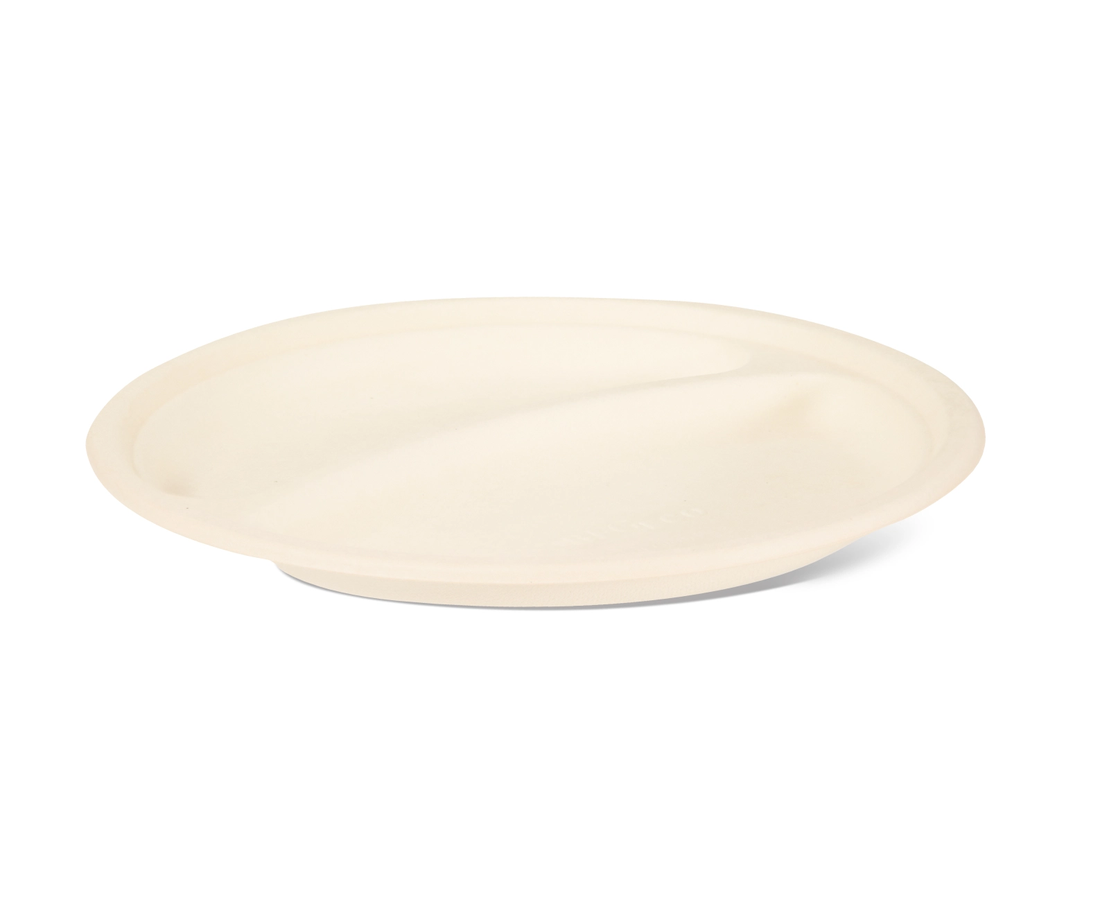 Farfurie biodegradabila, 220 mm, cu 2 compartimente, WFRP 22-2