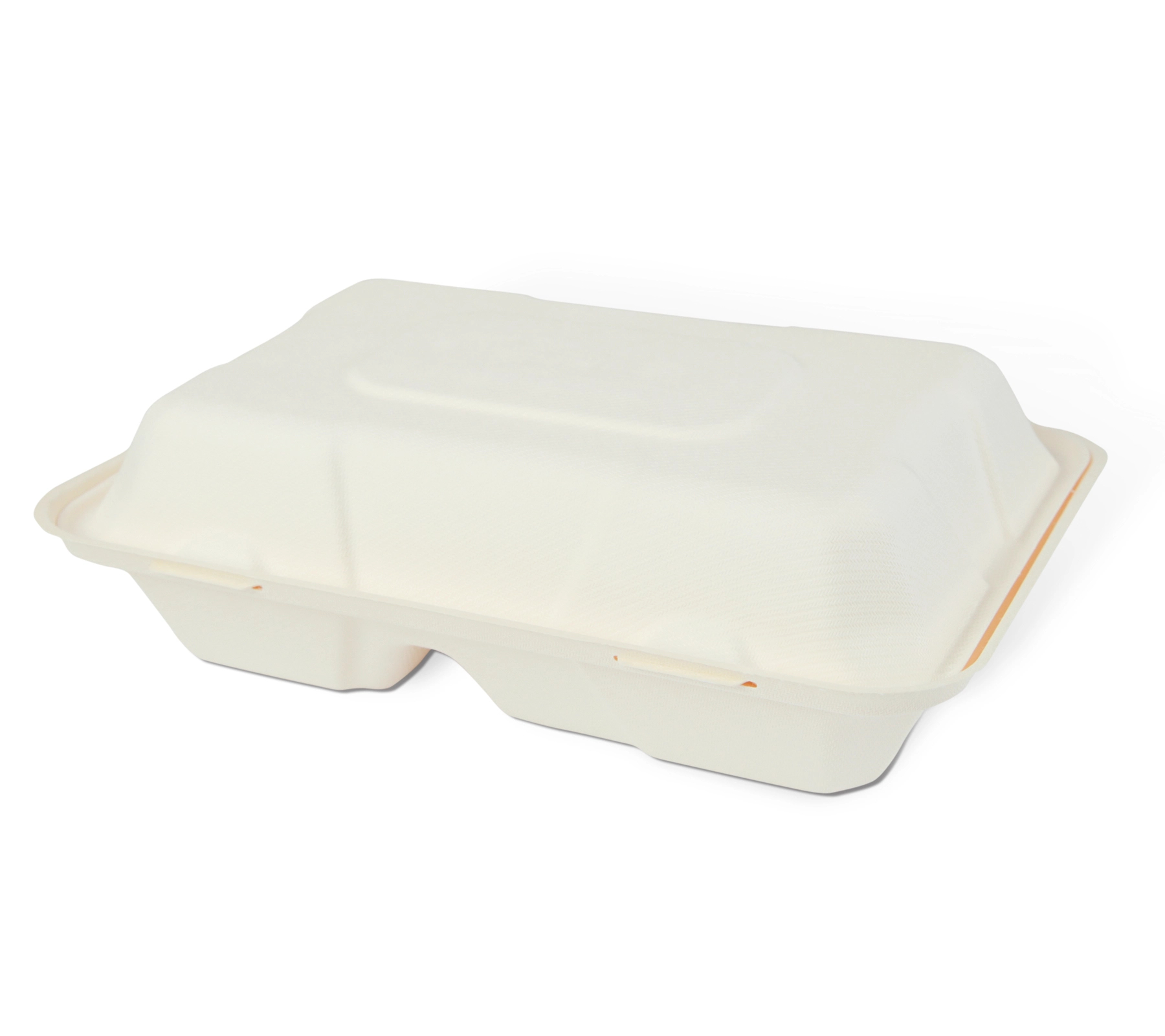 Caserola biodegradabila, cu 2 compartimente, 235x165x75 mm, WFHB 10-2